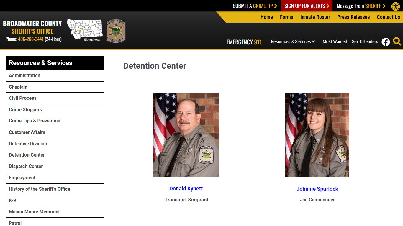Detention Center | Broadwater County Sheriff