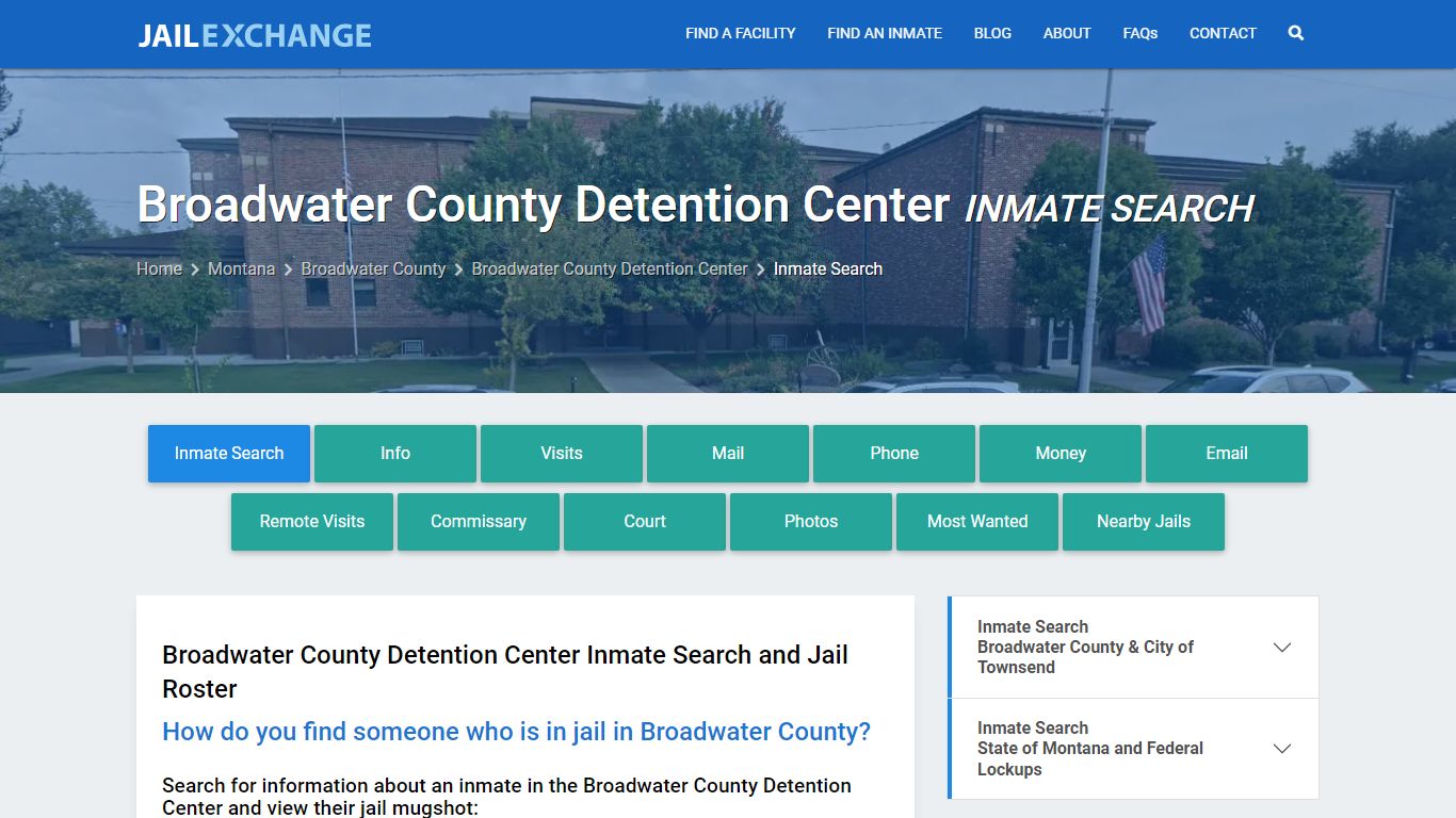 Broadwater County Detention Center Inmate Search - Jail Exchange